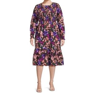 Terra & Sky Purple Pink Bishop Sleeve Sundress